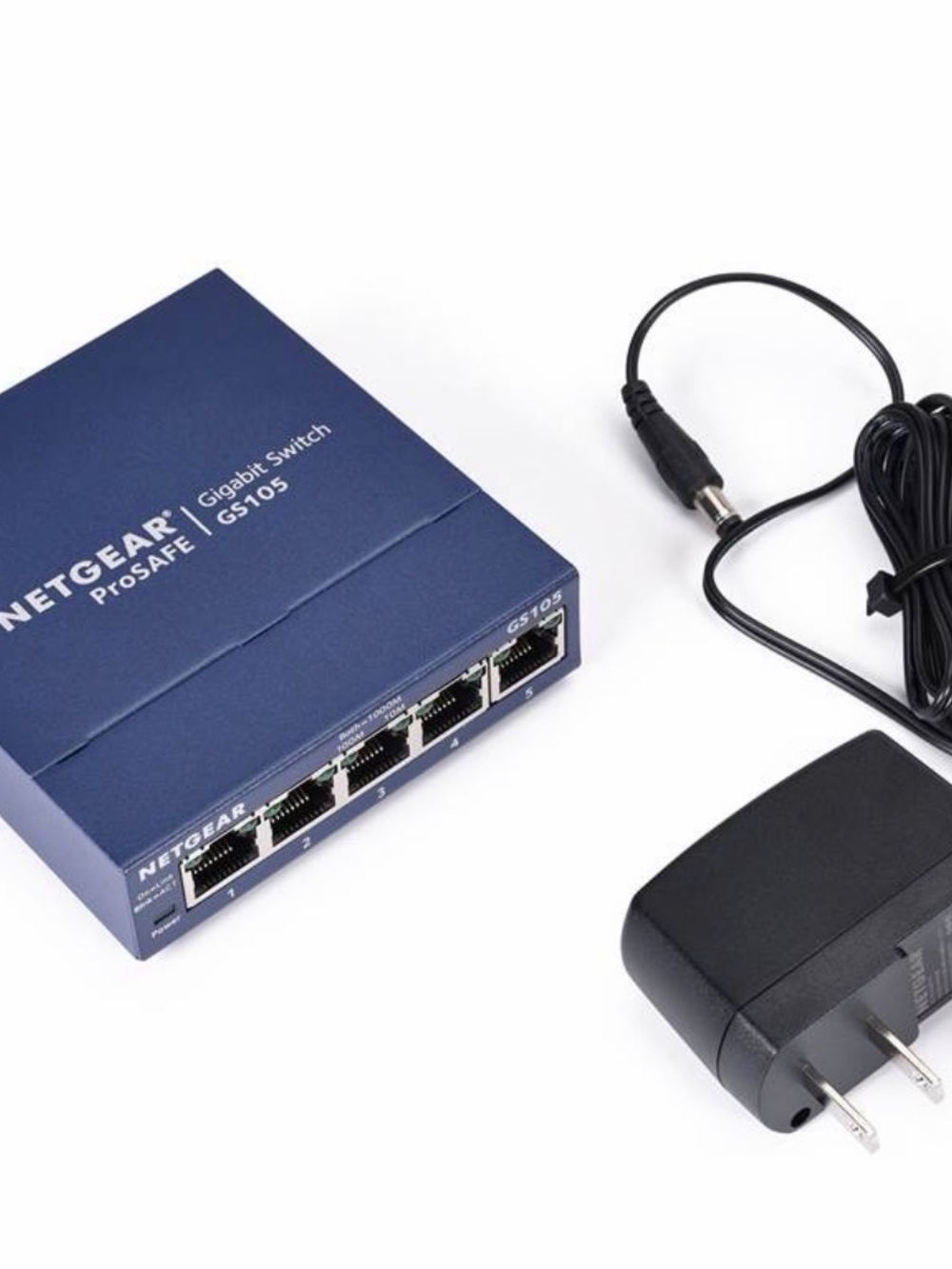 NETGEAR blue 5-port Gigabit Ethernet Switch GS105